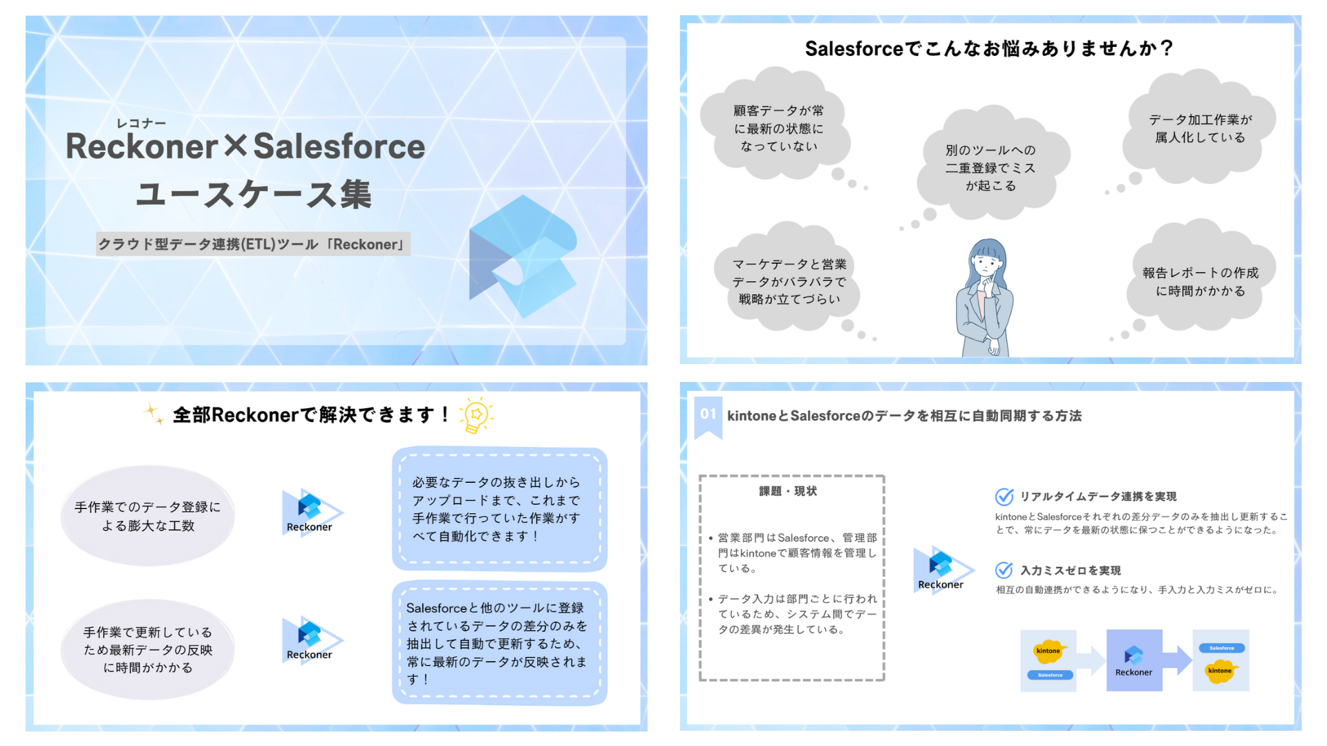 Reckoner(レコナー)×Salesforceユースケース集 Reckoner(レコナー)×Salesforceユースケース集