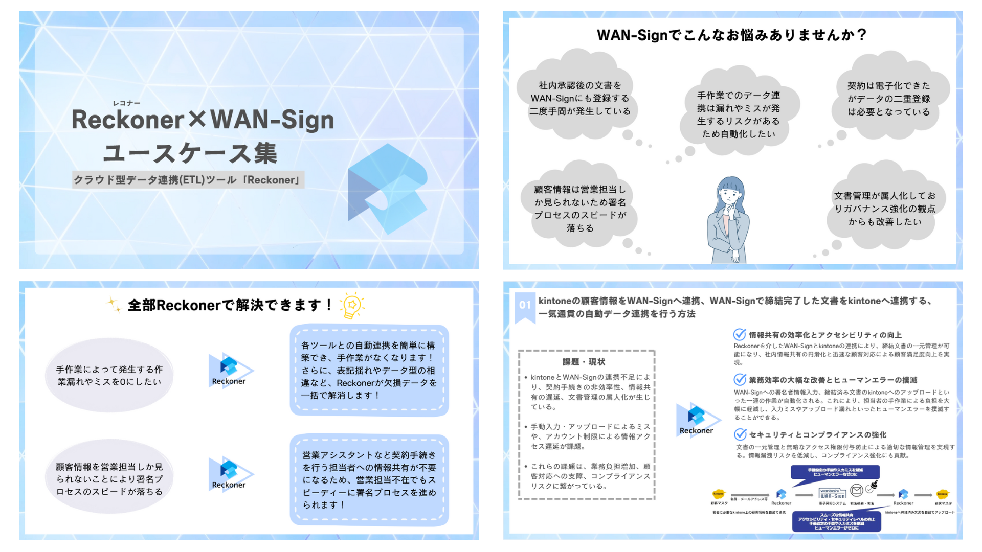 Reckoner（レコナー）×WAN-Signユースケース集